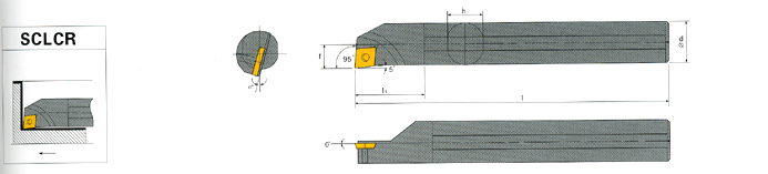 Accusize 3/4" X 10" SCLCR Indexable Boring Bar With 10 CCMT Carbide Inserts - Right Hand Tool